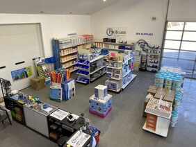 Pool and spa supplies at Chaffee's Goshen store