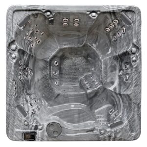 Example PDC Spas hot tub in the Storm Cloud acrylic shell color