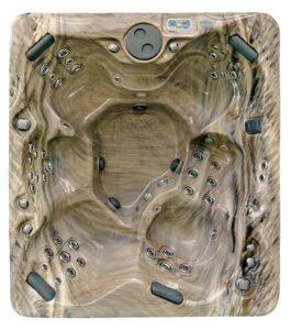 Example PDC Spas hot tub in the Tuscan Sun acrylic shell color